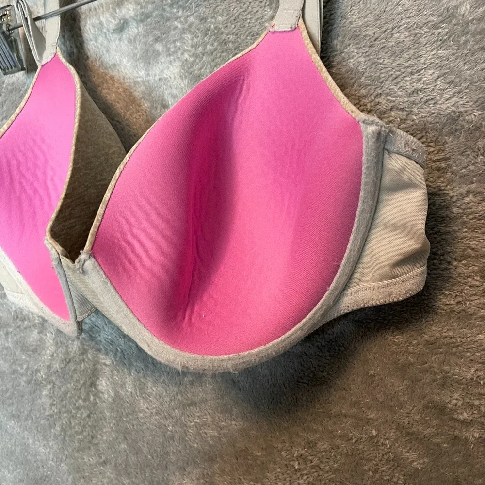 Pink Victoria Secret Women Nude Wear Everywhere Underwire T Shirt Bra 34DD